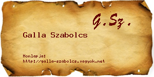 Galla Szabolcs névjegykártya