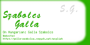 szabolcs galla business card